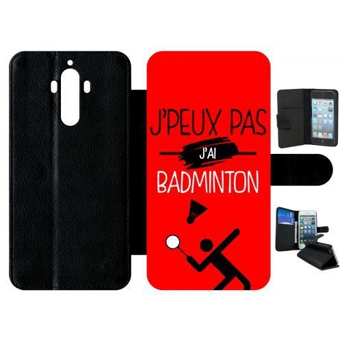 Etui à rabat huawei mate 9 j peux pas j ai badminton 6