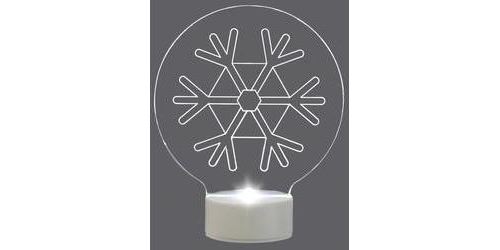 Décoration de Noël LED flocon de neige Polarlite LBA-51-008 Ampoule LED blanc froid transparent