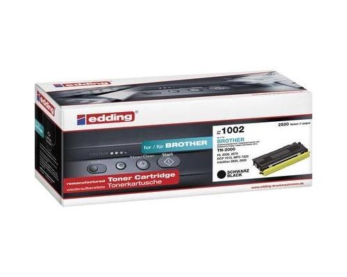 Edding toner remplace brother tn-2000 compatible noir 2500 p 18-1002