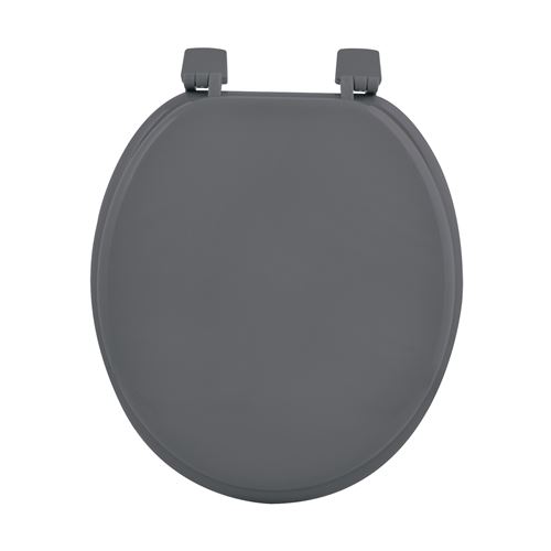 Abattant wc mdf uni gris charnieres plastique theme vitamine Anthracite
