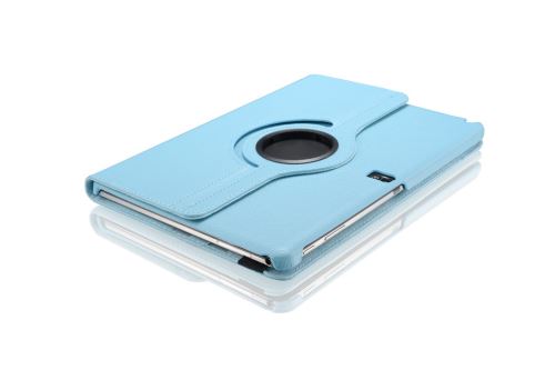 WISETONY® Etui PU cuir Coque Housse rotative 360°pour Samsung Galaxy Note P600/P601 10.1 - Bleu