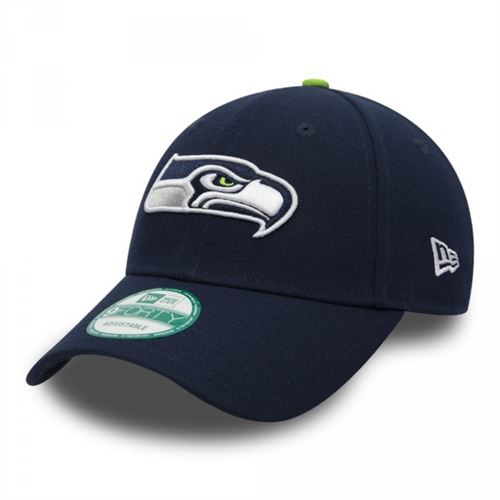 Casquette NFL Seattle SeaHawks New Era the league Ajustable 9FORTY Bleu Navy