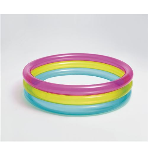 Intex Multicolore - Piscinette Pataugeoire Gonflable Rainbow - Diam. 86 X H. 25 Cm - Rainbow