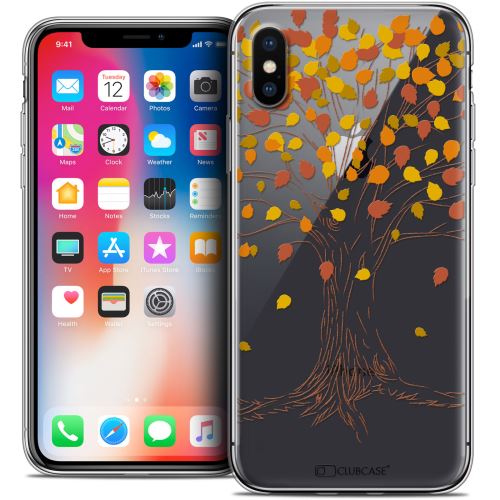 Caseink - Coque Housse Etui Apple iPhone X (10) [Crystal Gel Motif HD Collection Autumn 16 Design Tree - Souple - Ultra Fin - Imprimé en France]