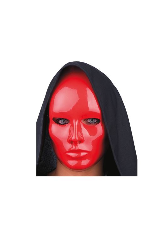 Masque En Plastique Rouge - Rouge