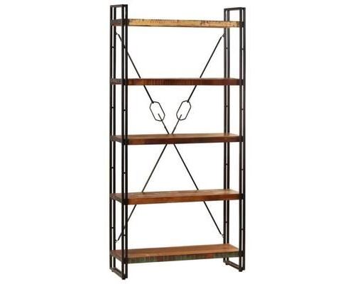 vidaXL Boekenkast met 5 schappen 90x30x180 cm massief gerecycled hout