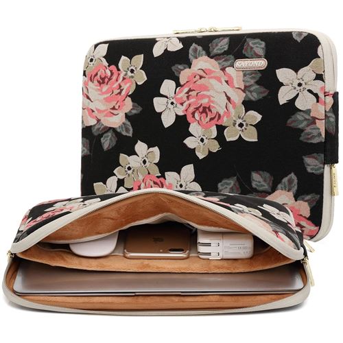 Sacoche de Protection et de Transport pour ordinateur Portable Laptop (Taille 15-16 pouces - Couleur Fleur 2)