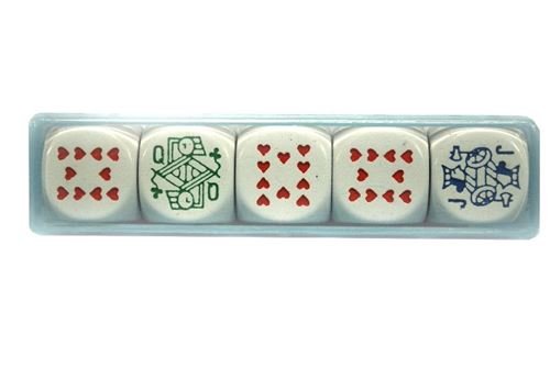 5 pierres de poker 16 mm en boîte
