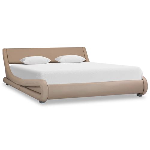 vidaXL Bedframe kunstleer cappuccino 120x200 cm