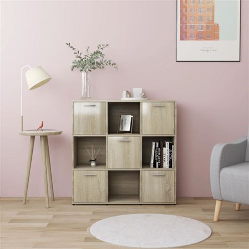 Vidaxl Chêne Sonoma Bibliothèque 90X30x90 Cm Bois D'ingénierie - Image 1