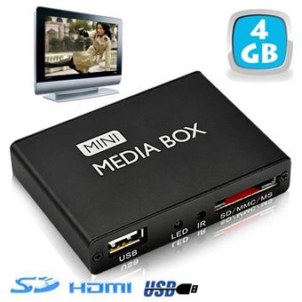 52€ sur Mini Boitier Passerelle Multimédia Lecteur 1080P HDMI Téléviseur HD  Tv 4Go Noir YONIS - SSD externes - Achat & prix