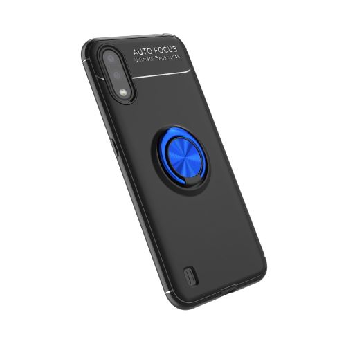 Coque en TPU avec béquille noir/bleu pour votre Samsung Galaxy A01