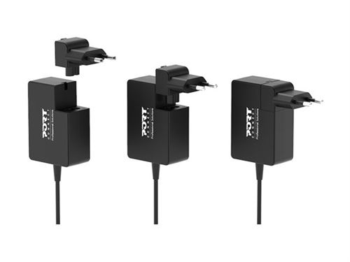 Adaptateur Secteur Gan Port Connect 100 W Pd/qc 3 Ports Usb-c/usb-a Noir