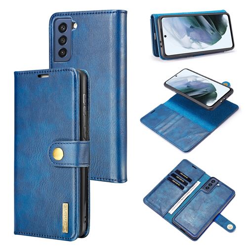 Coque pour Samsung S22+ Etui Frusde en PU cuir avec fonction support et Porte-carte - Bleu