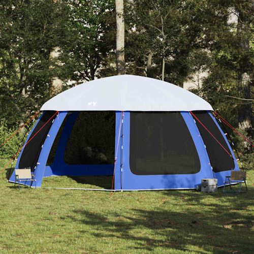 vidaXL Poolzelt mit abnehmbarem Überzelt Netzwänden Azurblau 612x612cm