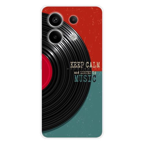 Coque en silicone imprimée compatible Xiaomi Redmi Note 13 Pro 5G Keep calm