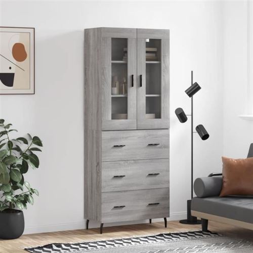 Vidaxl Gris Buffet Haut - Sonoma - Image 2