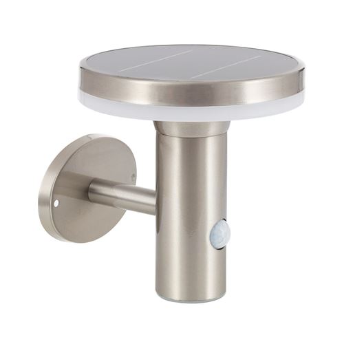 Ledkia - Applique Murale led Extérieure Solaire Inox Helios avec Détecteur de Présence pir 4000K Blanc neutre