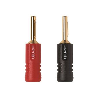 Aexit Lot de 2 connecteurs banane pour haut-parleur 90 degrés Rouge 5,5 mm