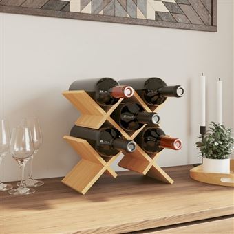 vidaXL Casier à vin pour 5 bouteilles 41x15x25 cm bambou - Accessoire cave  à vin - Achat & prix