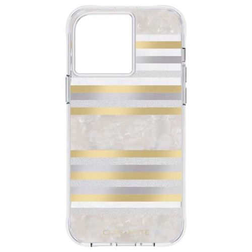 Case Mate-Pearl Stripes Compatible avec le MagSafe pour iPhone 14 Pro Max-AUTRES