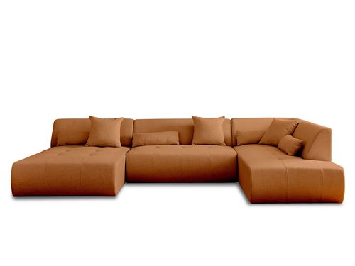 Lisa Design - Canapé droit 7 places - Rouge - 198 x 334 x 75 cm - Image 2