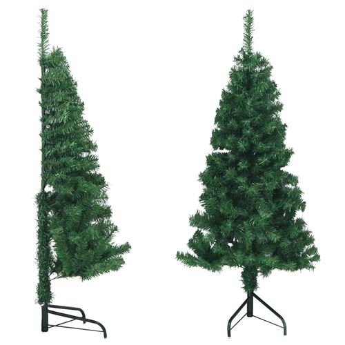 vidaXL Sapin de No&euml;l Artificiel d'Angle Arbre de No&euml;l D&eacute;coration de No&euml;l Jardin Patio Arri&egrave;re-cour Ext&eacute;rieur Salon Int&eacute;rieur Vert 120 cm PVC 329162 