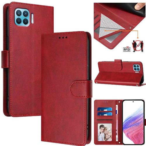 Etui Oppo A74 4G-Oppo F19 4G 6.43",Housse En Cuir Pochette PU Etui à
