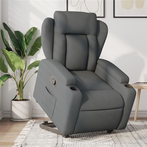Non Communiqué Gris Fauteuil Inclinable Foncé Tissu