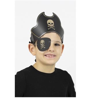 Lot De 8 Cache-œil De Pirate Noir En Feutre - Taille Unique (8x6 Cm) - Pour Enfant Et Adulte, Fête, Déguisement - 8