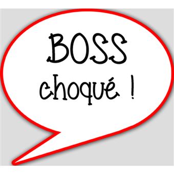 Boss choqué (10x9cm) - sticker/autocollant - 1