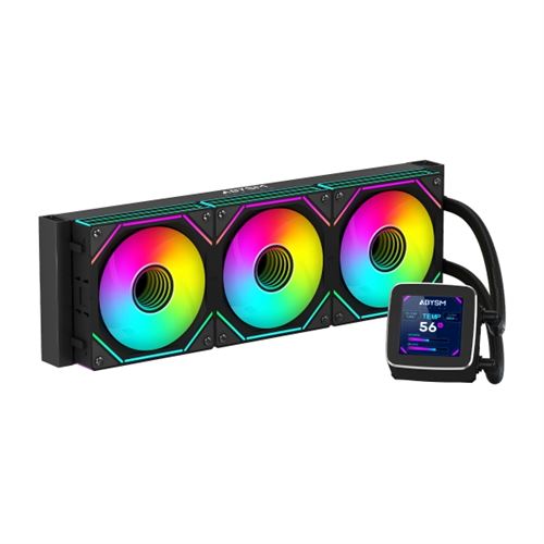 Refrigeration Liquide Abysm Oceanic 360mm 3 Ventilateurs ARGB Écran LCD - Image 3