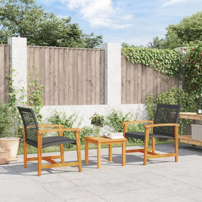 Lot De 2 Chaises De Jardin En Bois D'Acacia Massif - Design à Chevrons, Avec Accoudoirs - Pour Terrasse, Jardin