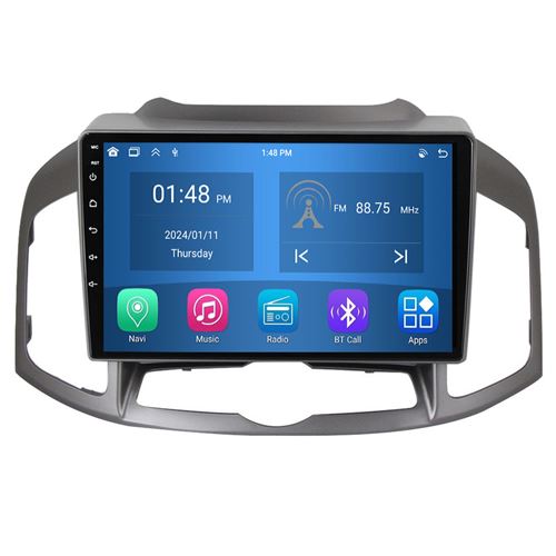 Autoradio RoverOne® Bluetooth CarPlay Android Auto Navigation 4Go RAM 64Go ROM pour Chevrolet Captiva 1 2011-2016