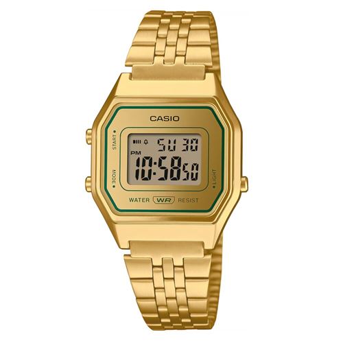 Casio Unisex Vintage Gold & Green Digital Watch LA680WEGV-9AEF