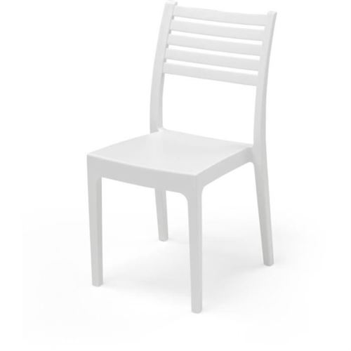 Lot de 4 chaises de jardin OLIMPIA ARETA 52 46 H 86 cm Blanc