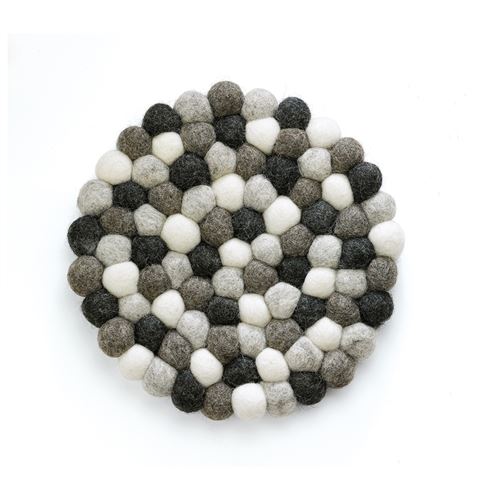 Cilio Noir Dessous De Plat Lana Grigio Rond - Laine - Image 4