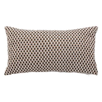 Atmosphera Créateur d'intérieur - Coussin Déco Jacquard "Zaika" 30x50cm Beige Lin - 1