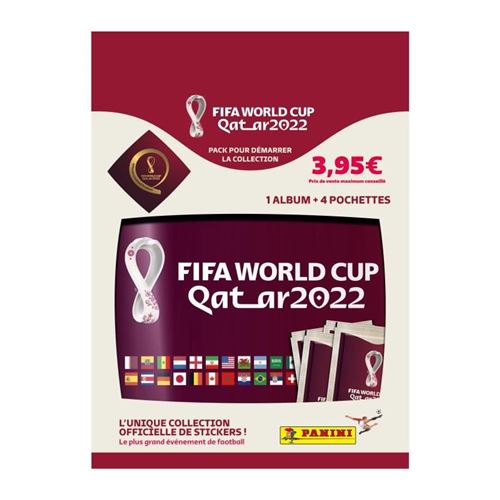 Jeu de cartes Panini World Cup 2022 STK Album 4 pochettes