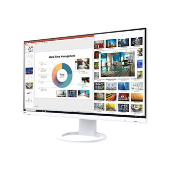 EIZO EV2760 - Swiss Edition - écran LCD - 27" - 2560 x 1440 QHD - IPS - 350 cd/m² - 1000:1 - 5 ms - HDMI, DVI-D, 2xDisplayPort - haut-parleurs - blanc