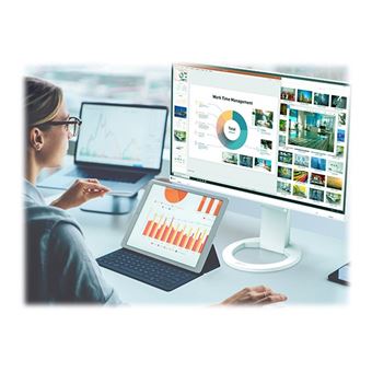 EIZO EV2760 - Swiss Edition - écran LCD - 27" - 2560 x 1440 QHD - IPS - 350 cd/m² - 1000:1 - 5 ms - HDMI, DVI-D, 2xDisplayPort - haut-parleurs - blanc