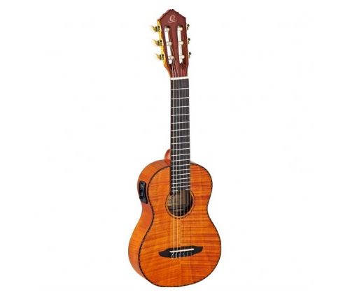 Ortéga RGLE18FMH - Guitalélé électro-acoustique acajou flammé - Naturel brillant (+housse)