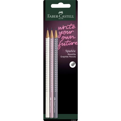 FABER-CASTELL Set de crayon à papier GRIP SPARKLE Eté