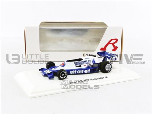 Voiture Miniature de Collection SPARK - REVE 1-43 - TYRRELL 008 Presentation - 1978 - Blue / White - R70111
