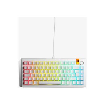 Glorious GMMK3 HE - Clavier - préassemblé - 75% - rétro-éclairé - USB - AZERTY - Français - commutateur : Glorious Fox HE switches - blanc - 1
