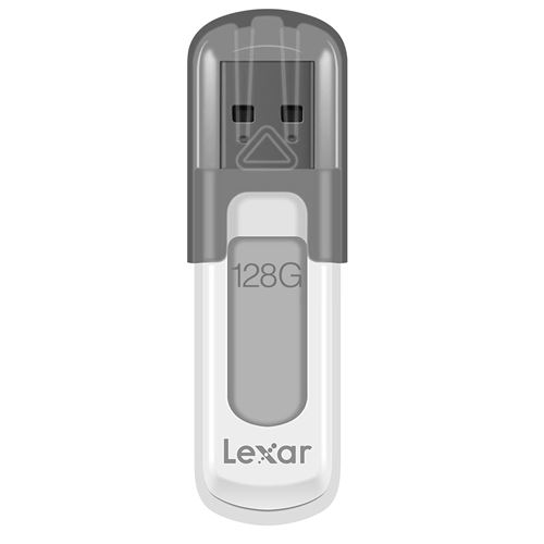 Clé USB 3.0 JumpDrive Lexar 128Go V100 grise