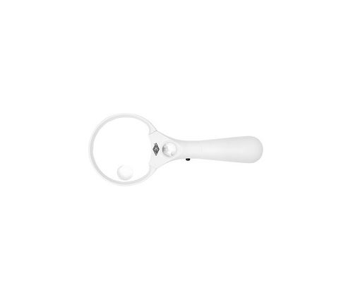 WEDO Loupe PROFI avec poignée et lumière LED, rond, blanc