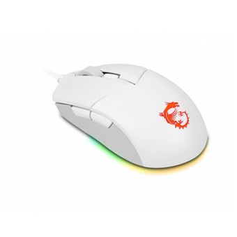 Souris MSI Clutch GM11 PMW3325 Avec Fil 5000DPI 6 Boutons Latence 1ms Blanc