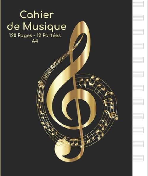 Cahier De Musique Carnet De Partitions Papier Manuscrit Idéal Pour Les Débutants Et Professionnels