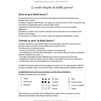 Bullet Journal : Agenda intemporel pré-rempli - format 21,59 cm x